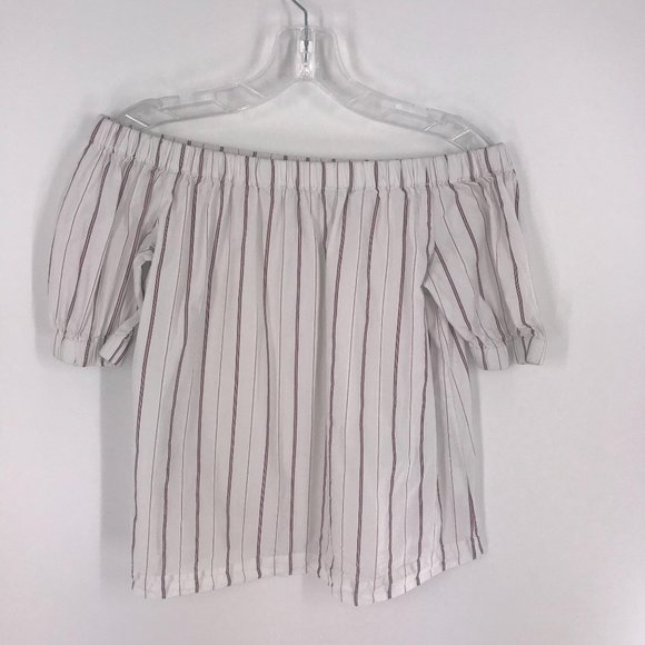 COPPER KEY XS OFF SHOULDER CROP SHIRT - Picture 2 of 5